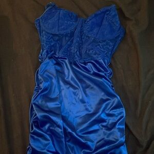 Blue bodycon dress